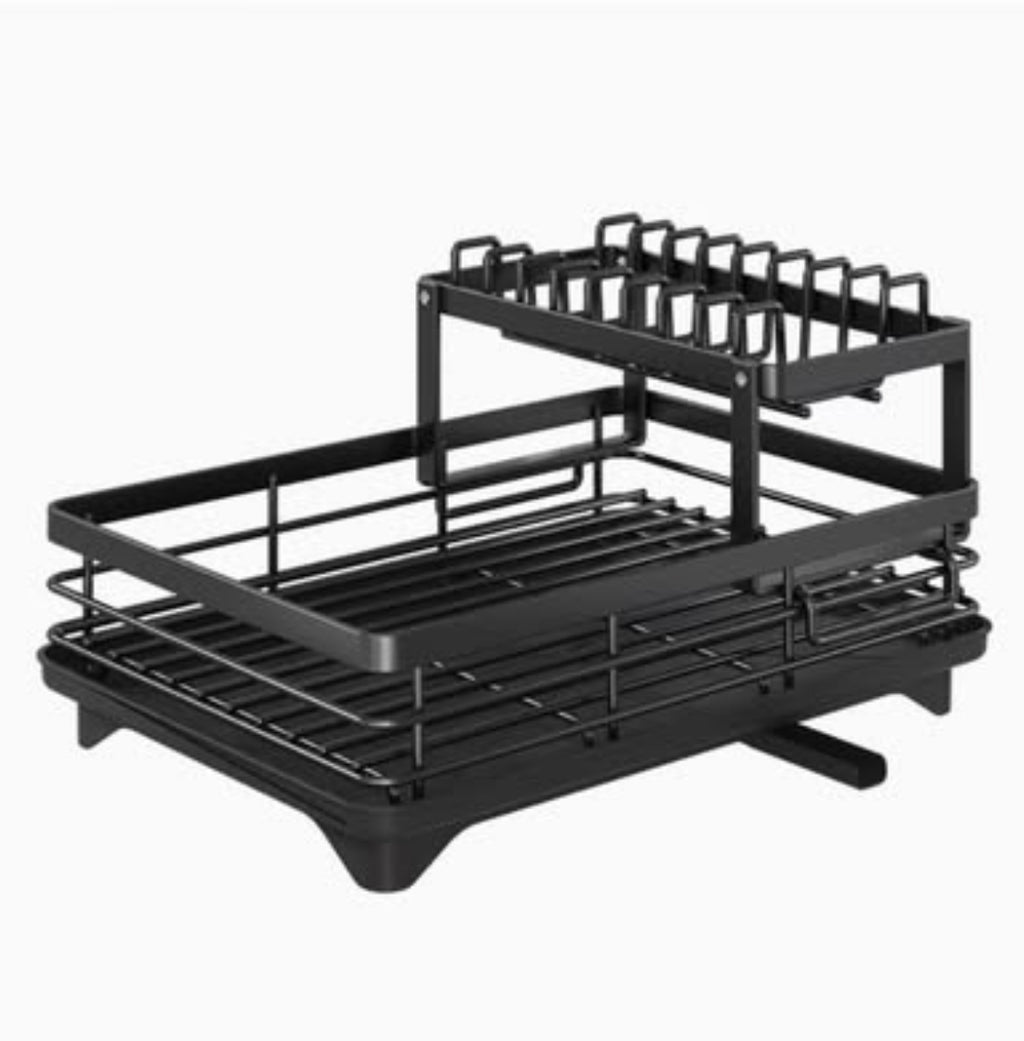 Organizador, escurridor de platos, con drenaje de medidas