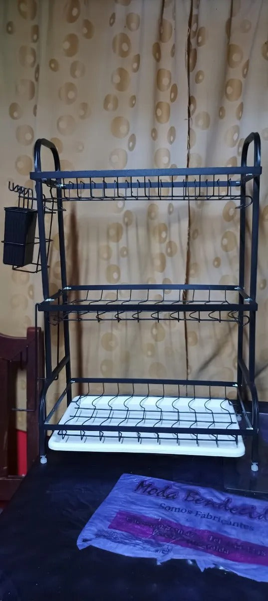 Escurridor de platos, loza (platero) estante de cocina