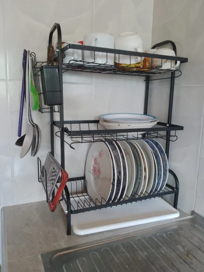 Escurridor de platos, loza (platero) estante de cocina