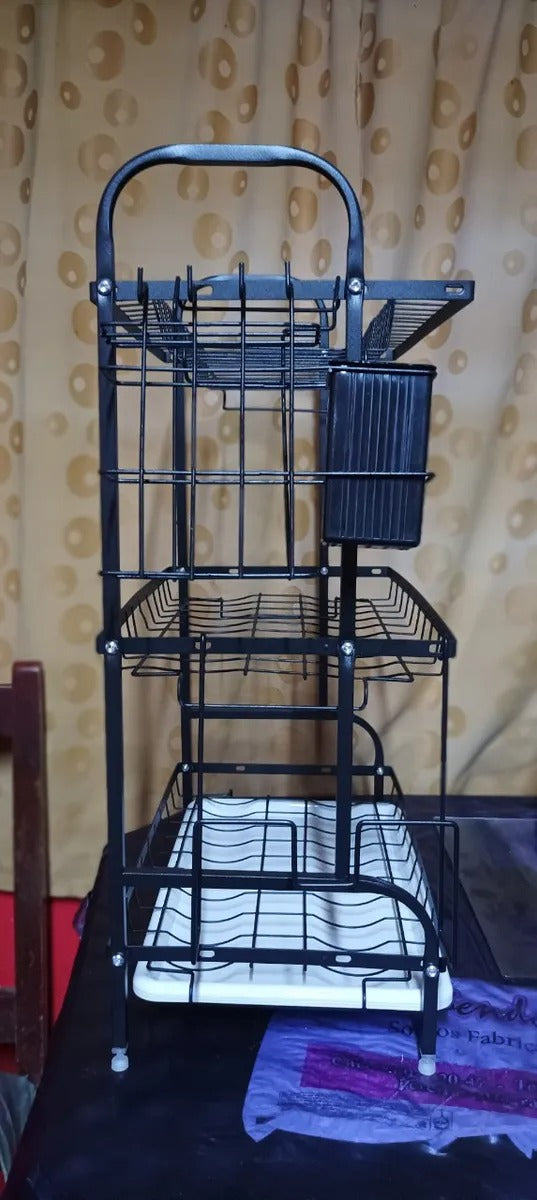 Escurridor de platos, loza (platero) estante de cocina