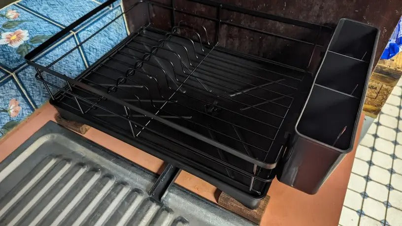 Organizador, escurridor de platos, con drenaje de medidas