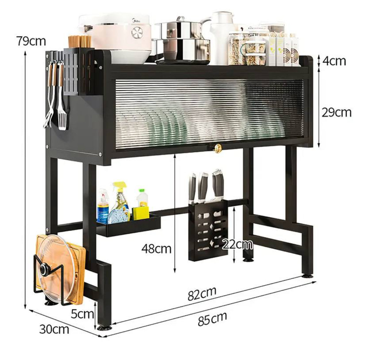 Escurridor, organizador de platos Con Cajon (platero)cocina Alto 78,5 cm Ancho 65 cm