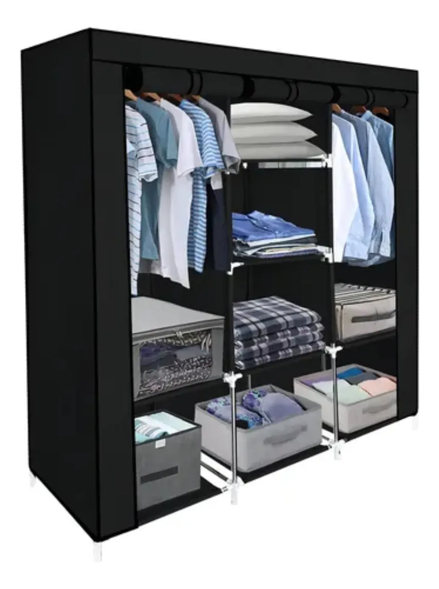 Combo Armario 3 Cuerpos + Zapatero de Tela – Organización Tu habitación con estilo