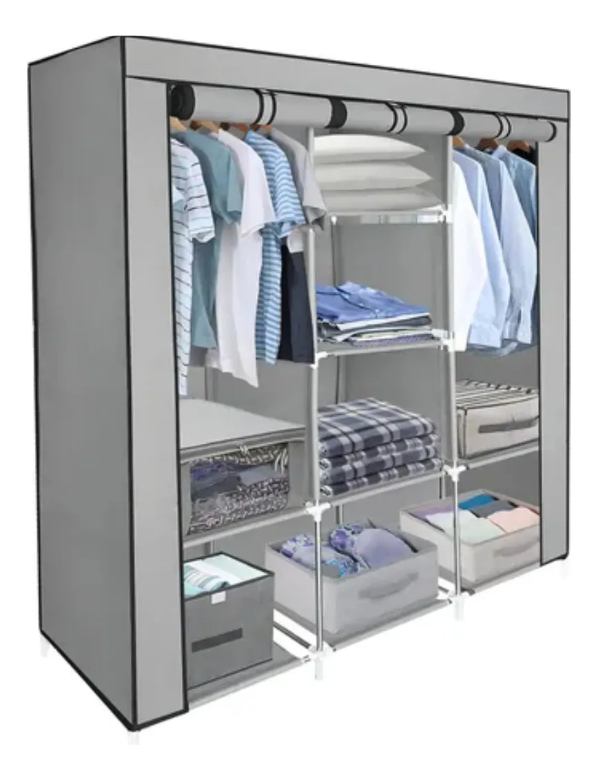 Combo Armario 3 Cuerpos + Zapatero de Tela – Organización Tu habitación con estilo
