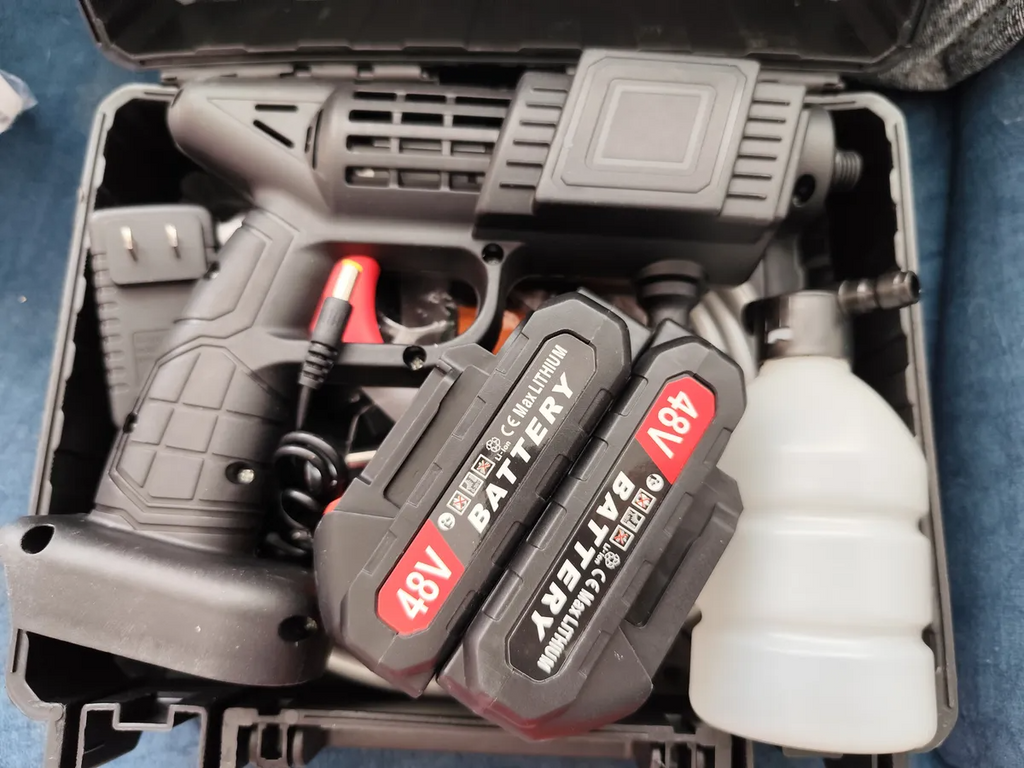 Hidrolavadora portatil, inalambrica de 2 baterias