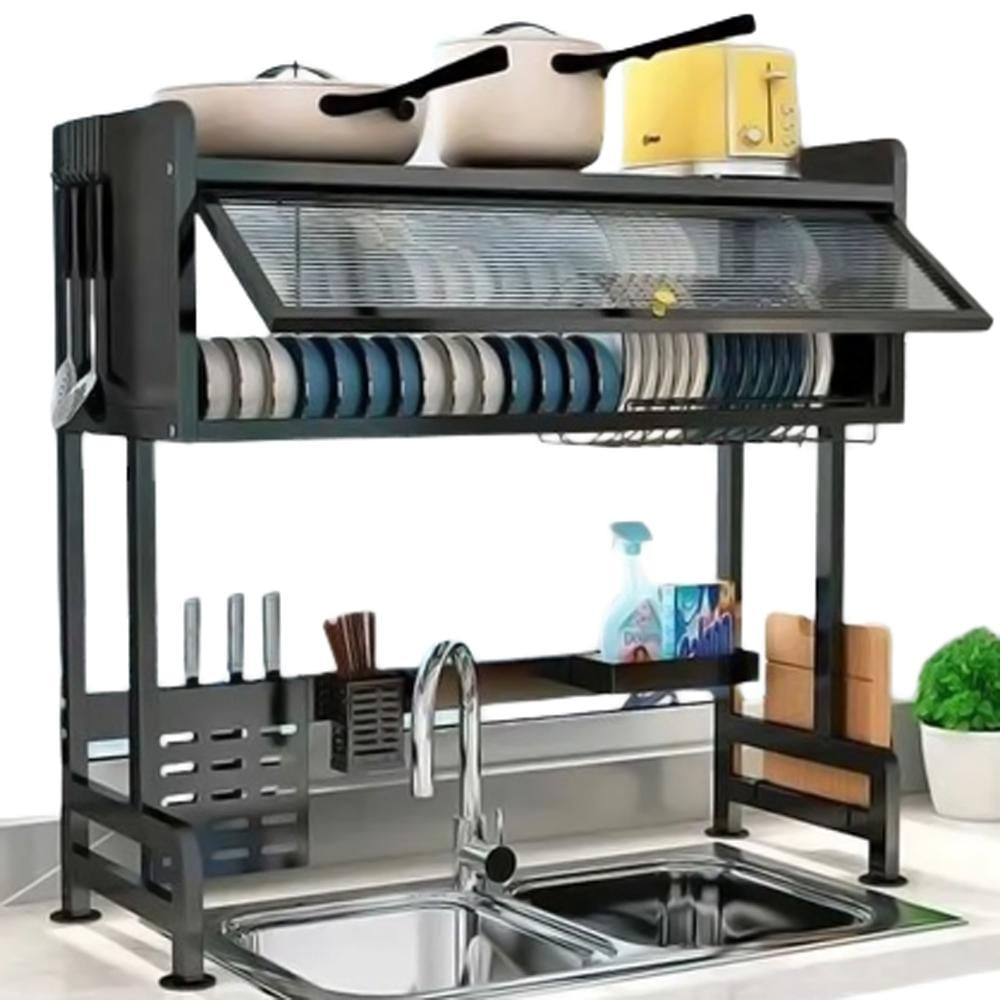 Escurridor, organizador de platos con cajón de Alto 78,5 cm, Largo 65 cm